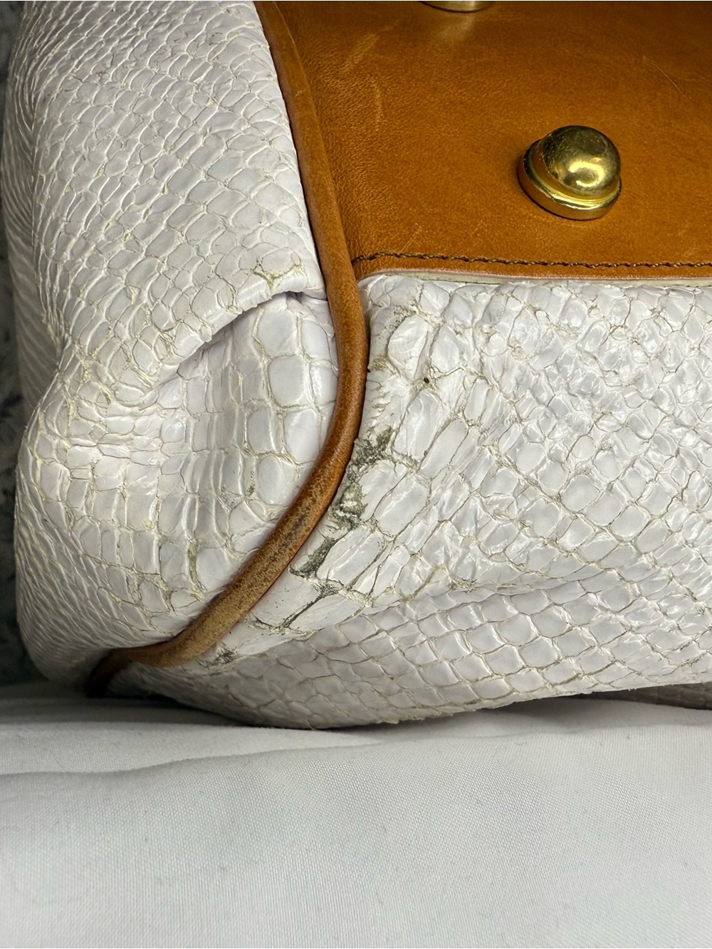 Brahmin Elisa in white snake print - Picture 7 of 8